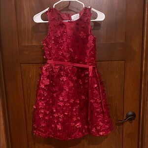 Blush by Us Angels Ruby Red Floral Kids Dress